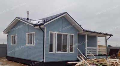 Каркасный дом под ключ по проекту К-78 построен в дер. Веригино, Сергиево-Посадского района, Московской области